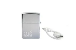 Basic Nature Feuerzeug Arc USB Poliert