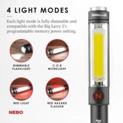 Nebo Big Larry 2 - Taschenlampe -Trangia Shop 6737 Gray Light Modes 01 1800x1800