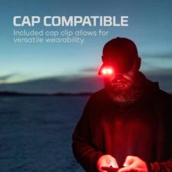 Nebo Mycro 500+ Stirnlampe Wiederaufladbar -Trangia Shop NEB HLP 1005 Mycro 500 Plus Headlamp Web Graphic Caplight 1800x1800