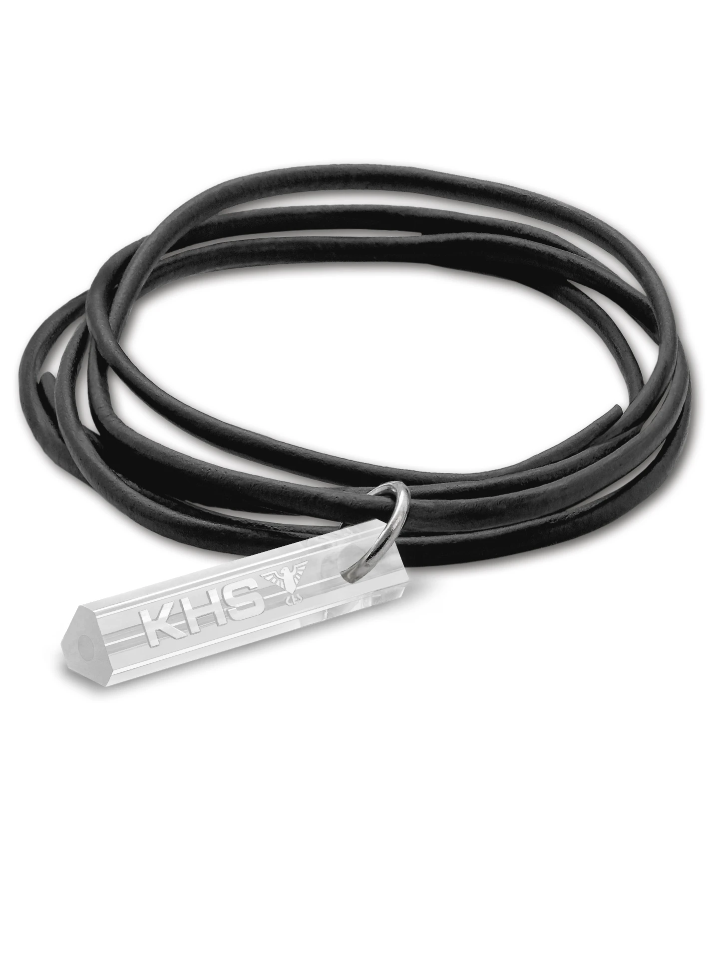 KHS TRIGATAG® Mit Lederkette Grau 76 Cm